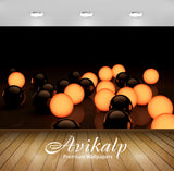 Avikalp Exclusive Awi3713 Glowing Spheres Full HD Wallpapers for Living room, Hall, Kids Room, Kitch
