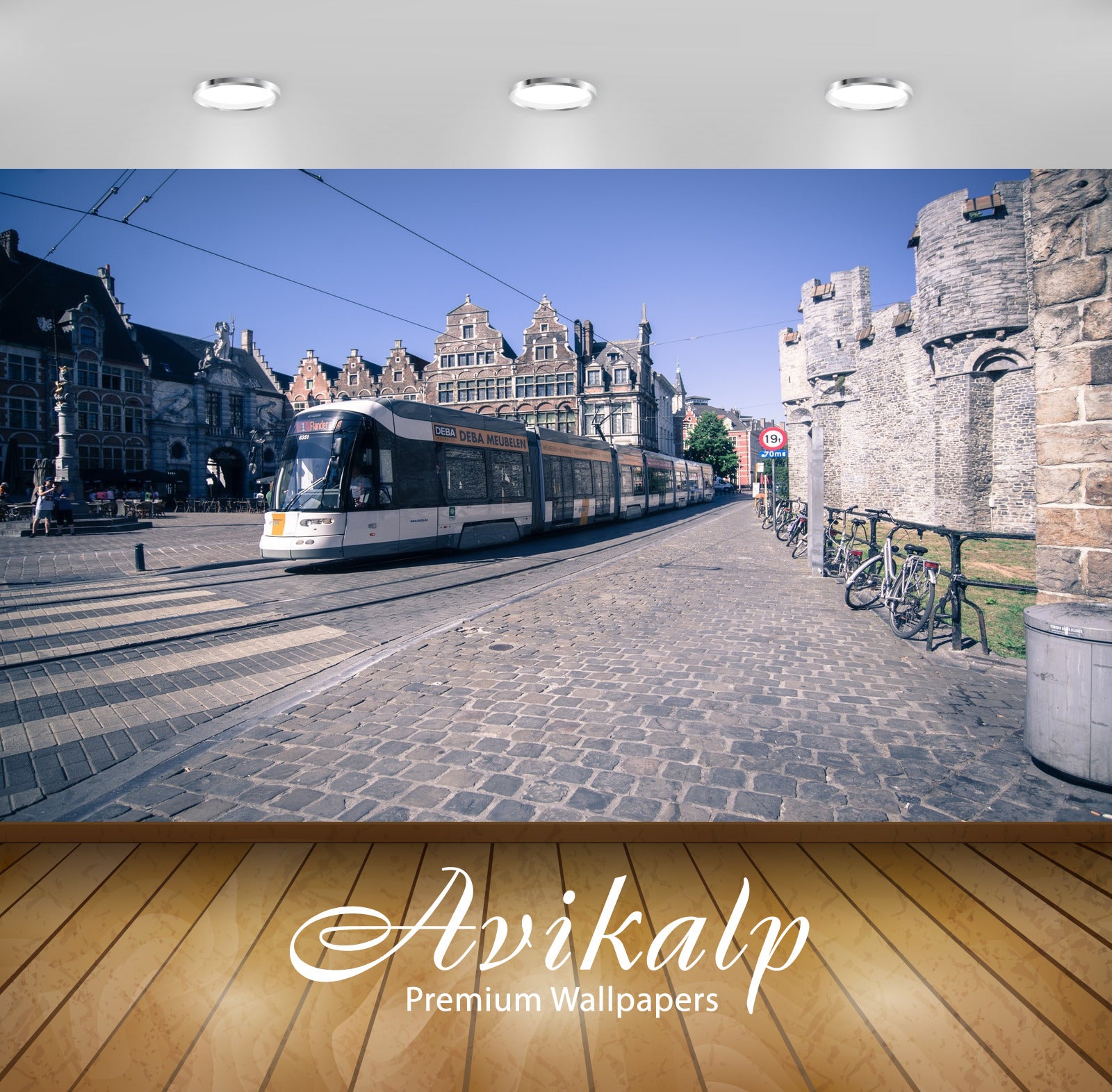 Avikalp Exclusive Premium tram HD Wallpapers for Living room, Hall, Kids Room, Kitchen, TV Backgroun