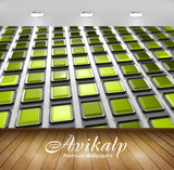Avikalp Exclusive Awi3736 Green Buttons Full HD Wallpapers for Living room, Hall, Kids Room, Kitchen