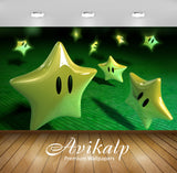 Avikalp Exclusive Awi3785 Mario Stars Full HD Wallpapers for Living room, Hall, Kids Room, Kitchen,