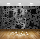 Avikalp Exclusive Awi4044 White Cubes Full HD Wallpapers for Living room, Hall, Kids Room, Kitchen,