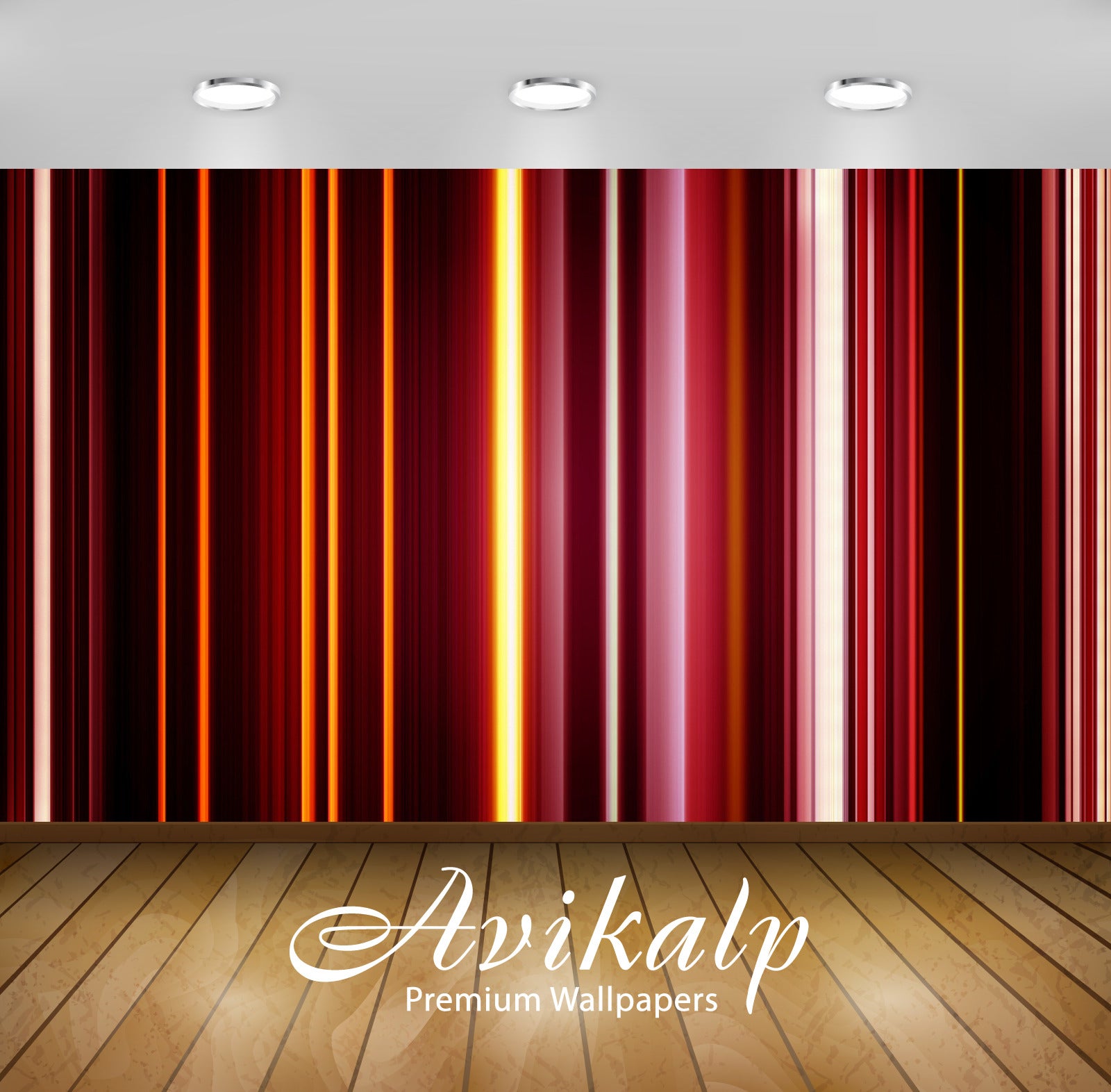 Avikalp Exclusive Awi4095 Bright Stripes Full HD Wallpapers for Living room, Hall, Kids Room, Kitche