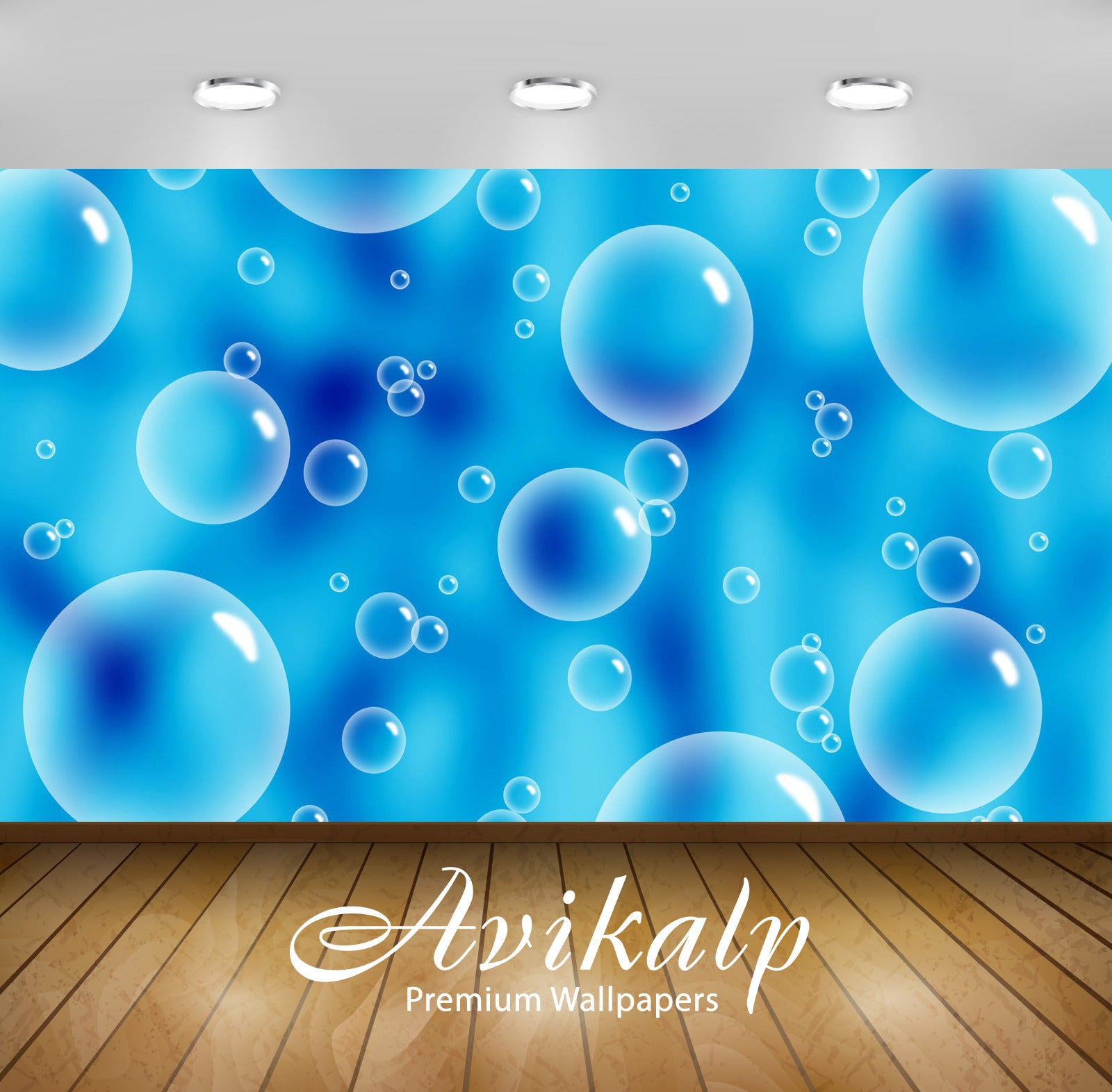 Avikalp Exclusive Awi4101 Bubbles Full HD Wallpapers for Living room, Hall, Kids Room, Kitchen, TV B