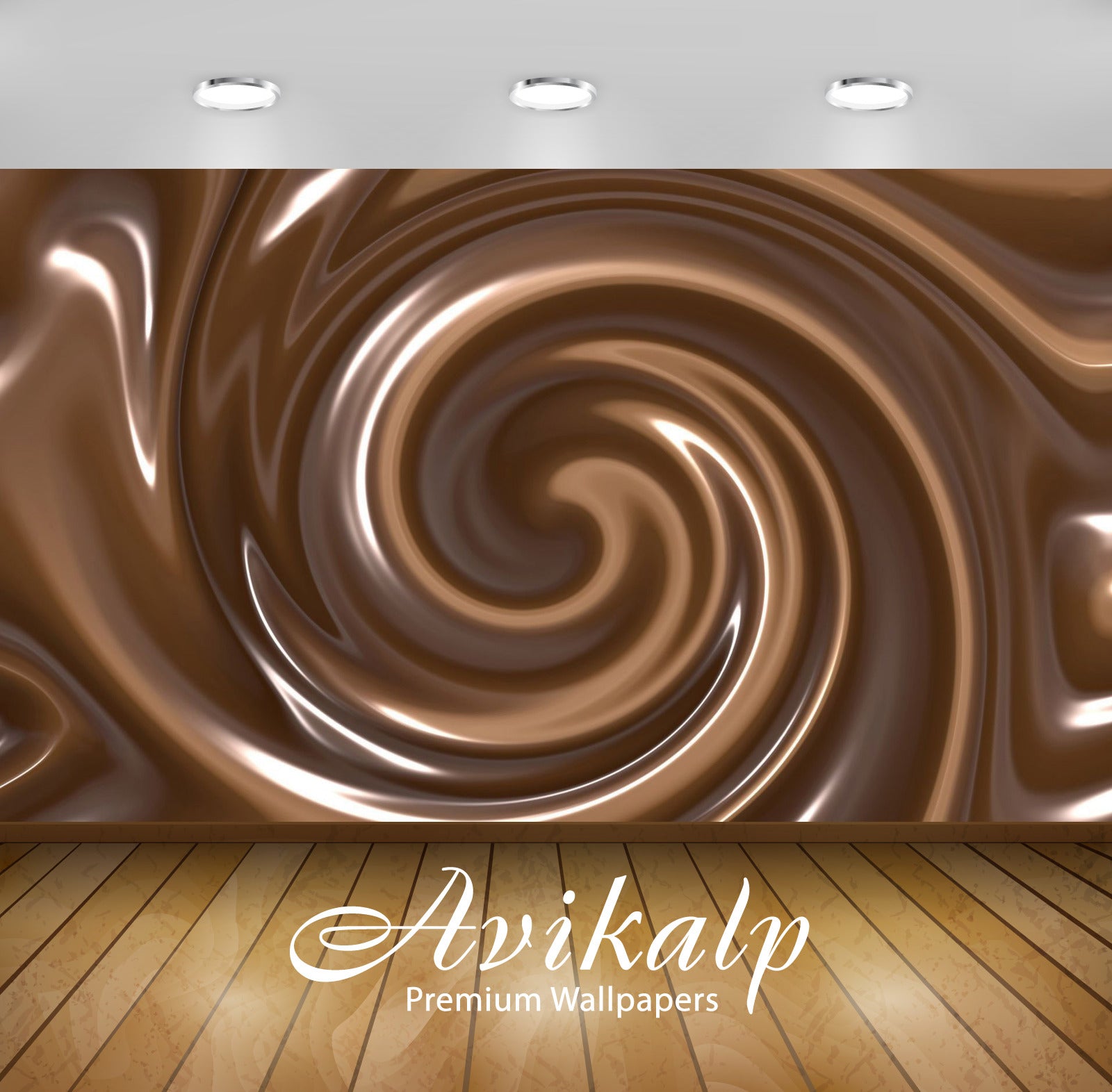 Avikalp Exclusive Awi4116 Chocolate Swirl Full HD Wallpapers for Living room, Hall, Kids Room, Kitch