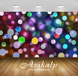 Avikalp Exclusive Awi4137 Colorful Circles Full HD Wallpapers for Living room, Hall, Kids Room, Kitc
