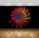Avikalp Exclusive Awi4158 Colorful Fractal Flower Full HD Wallpapers for Living room, Hall, Kids Roo