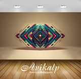 Avikalp Exclusive Awi4190 Colorful Shapes Floating Full HD Wallpapers for Living room, Hall, Kids Ro