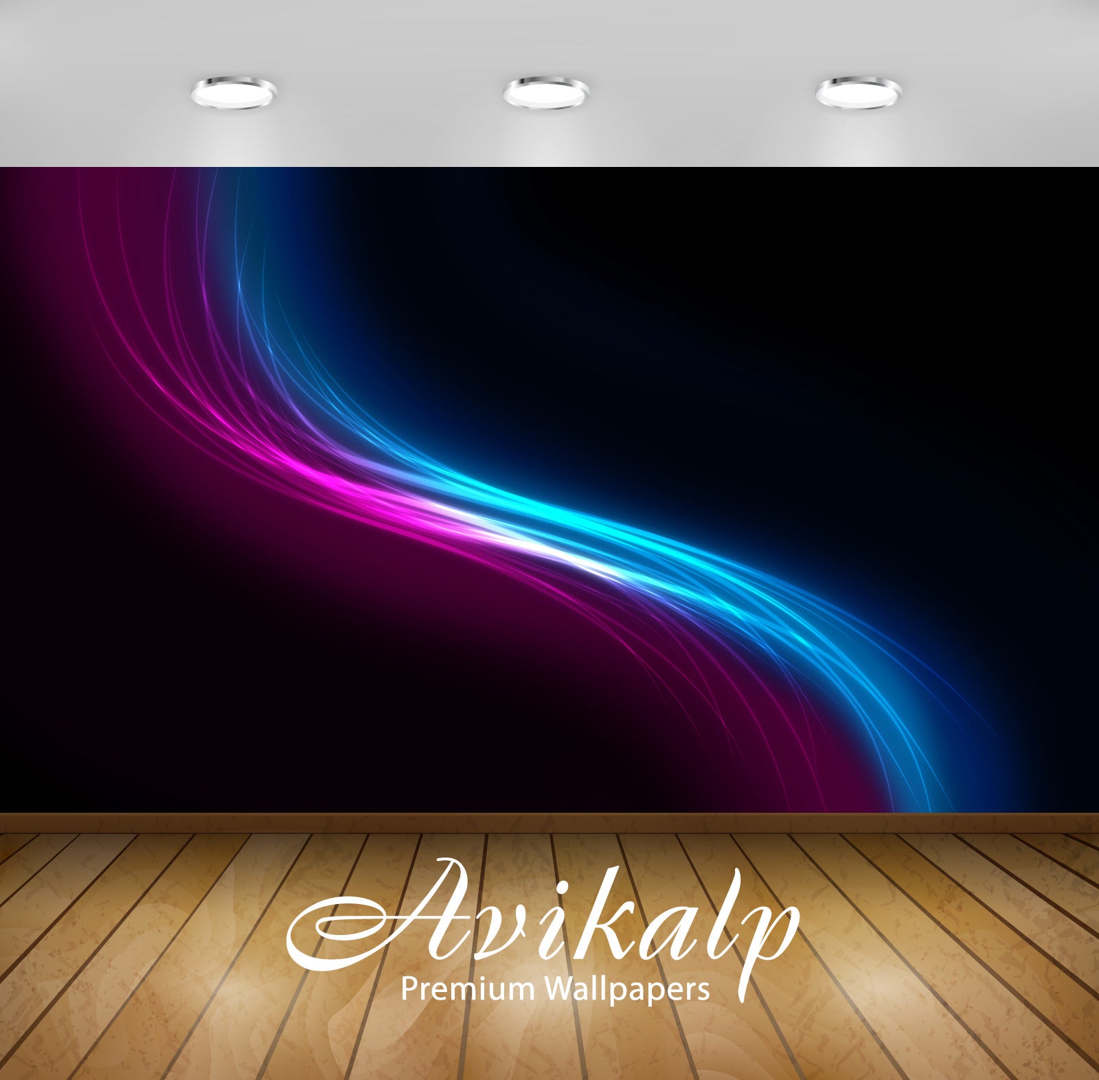 Avikalp Exclusive Awi4250 Curves Full HD Wallpapers for Living room, Hall, Kids Room, Kitchen, TV Ba