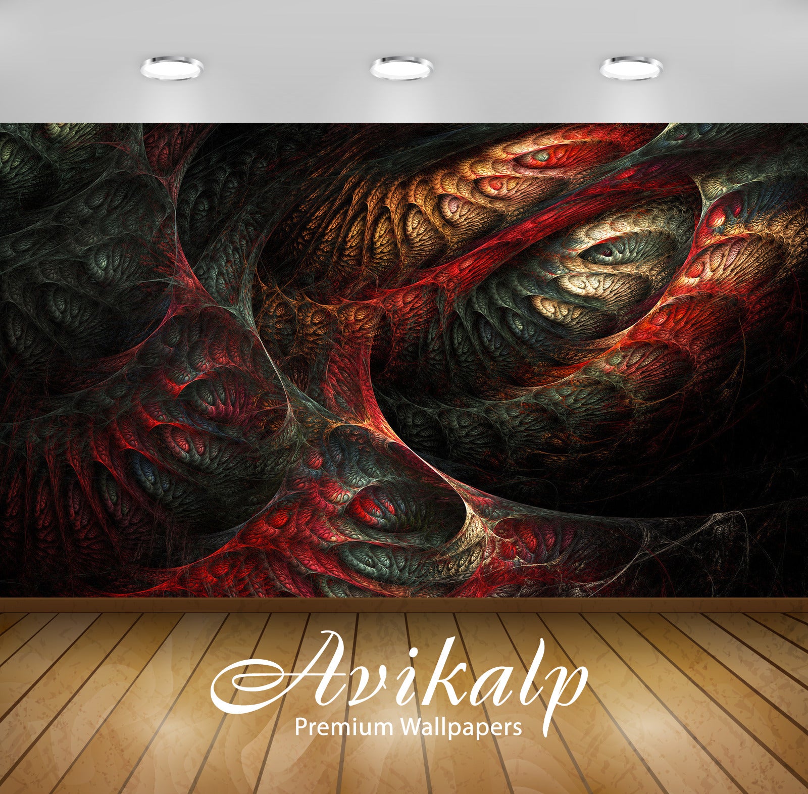 Avikalp Exclusive Awi4335 Fractal Full HD Wallpapers for Living room, Hall, Kids Room, Kitchen, TV B