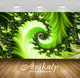 Avikalp Exclusive Awi4452 Green Feather Full HD Wallpapers for Living room, Hall, Kids Room, Kitchen
