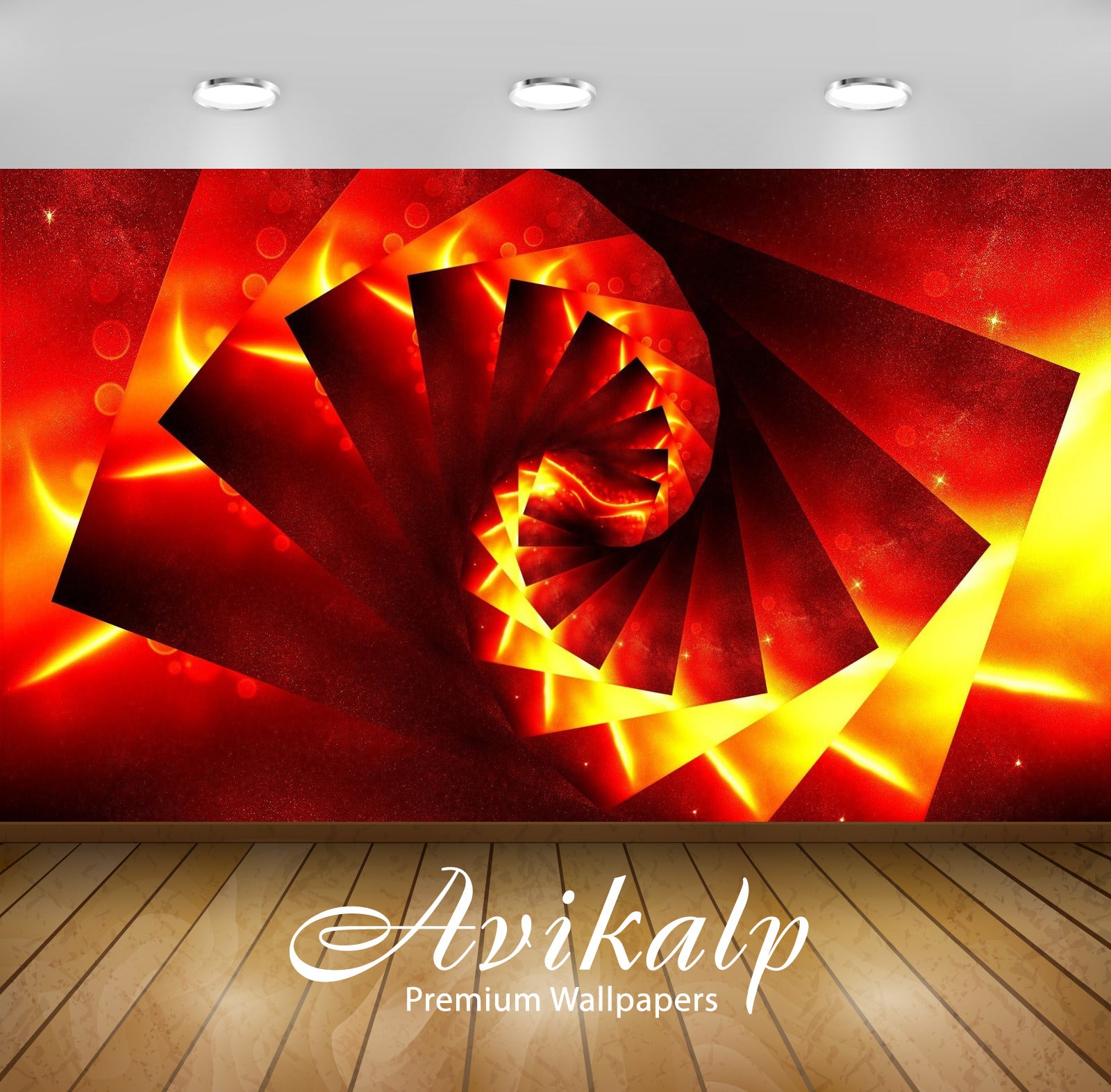 Avikalp Exclusive Awi4473 Lava Spiral Full HD Wallpapers for Living room, Hall, Kids Room, Kitchen,