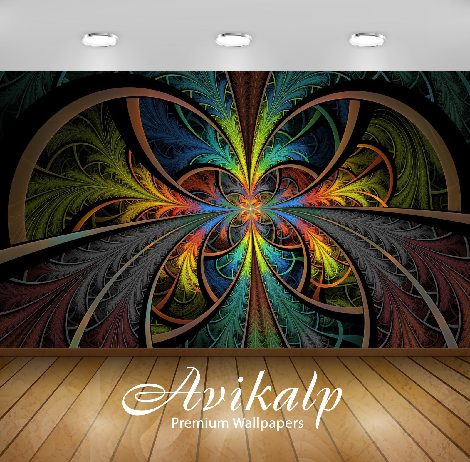 Avikalp Exclusive Awi4569 Psychedelic Full HD Wallpapers for Living room, Hall, Kids Room, Kitchen,