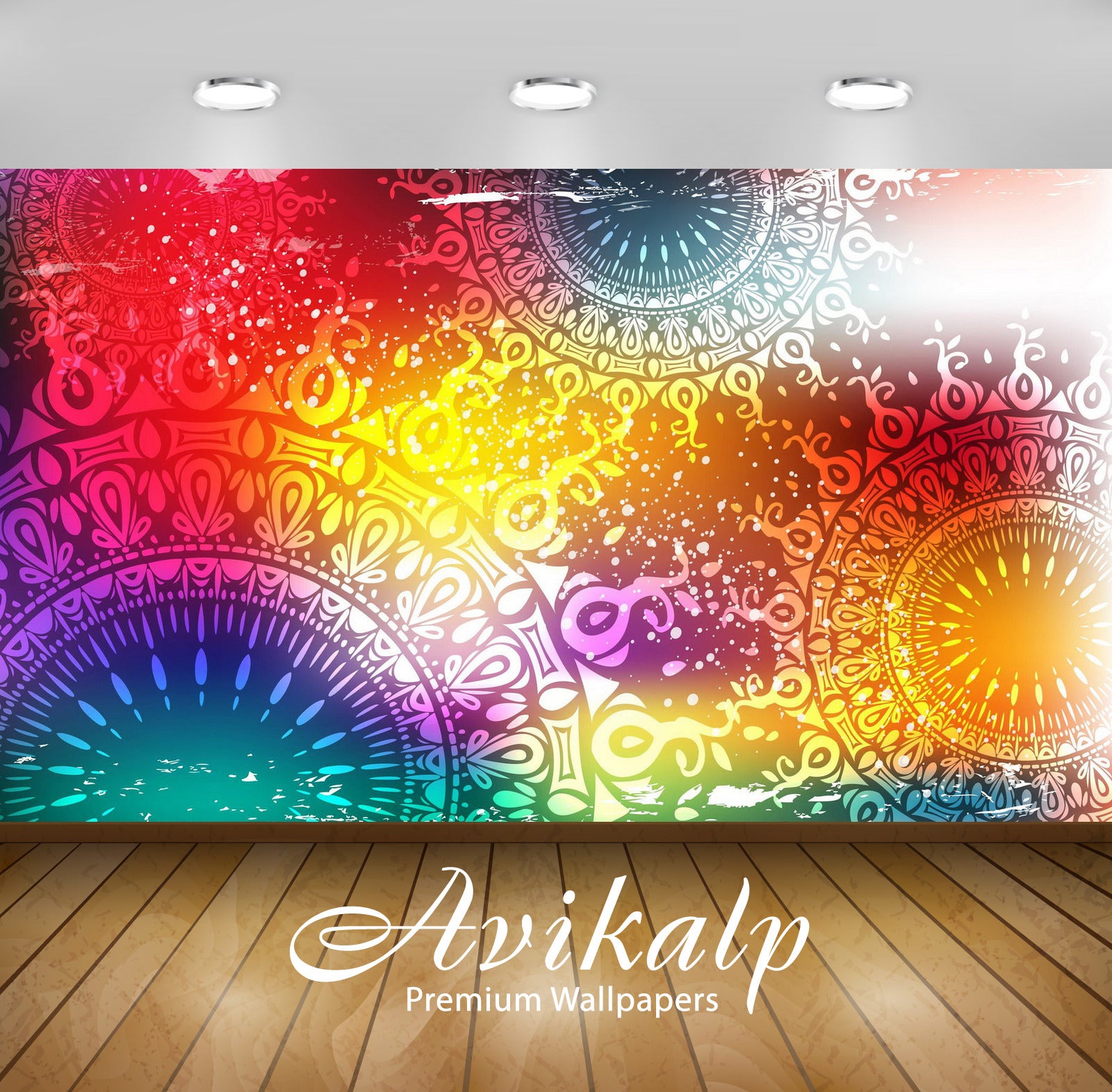 Avikalp Exclusive Awi4571 Psychedelic Suns Full HD Wallpapers for Living room, Hall, Kids Room, Kitc