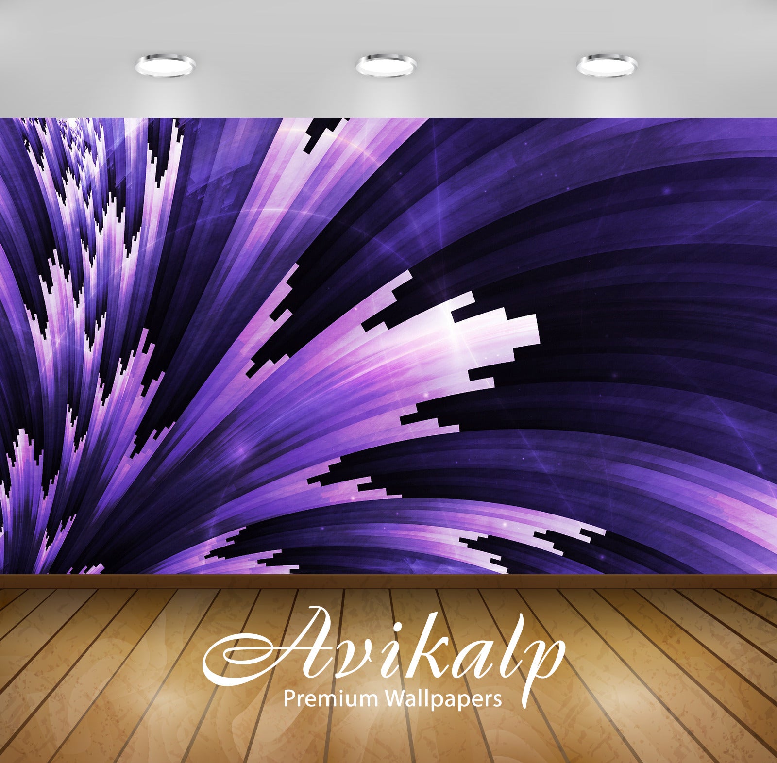 Avikalp Exclusive Awi4572 Purple Bars Full HD Wallpapers for Living room, Hall, Kids Room, Kitchen,