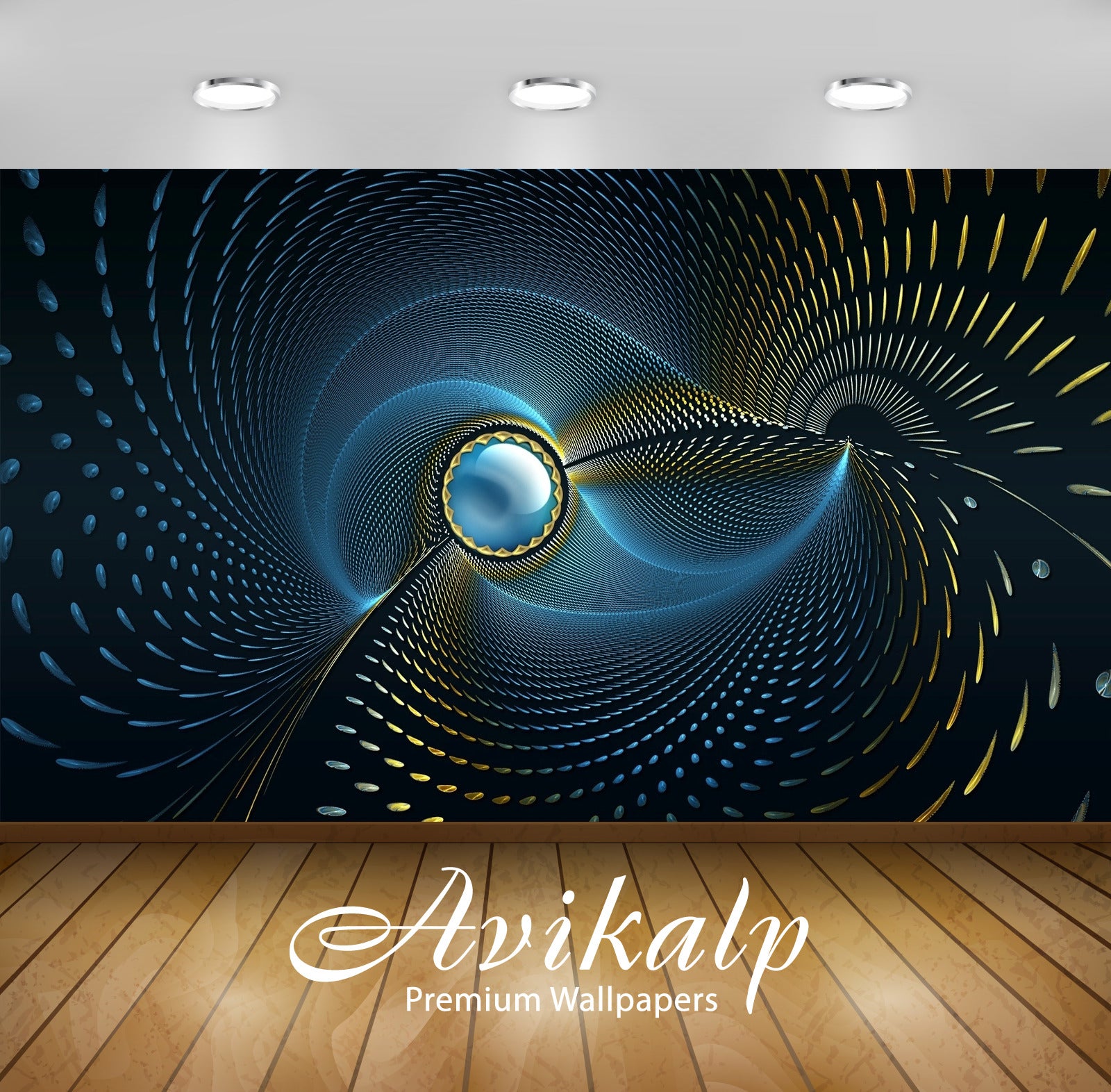 Avikalp Exclusive Awi4583 Rain Drops Inside A Vortex Full HD Wallpapers for Living room, Hall, Kids