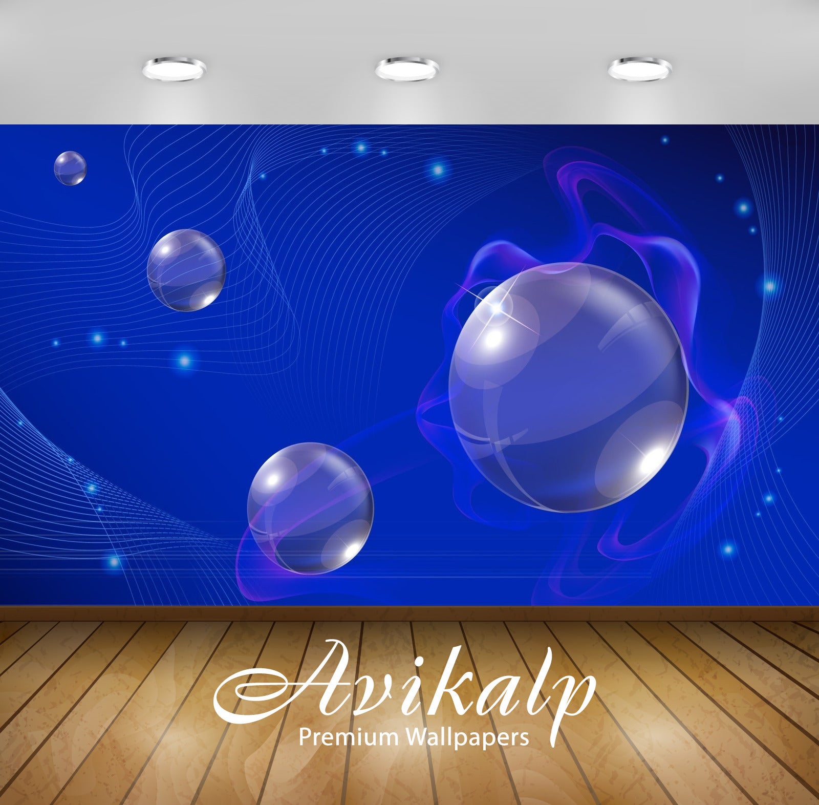 Avikalp Exclusive Awi4612 Spheres Full HD Wallpapers for Living room, Hall, Kids Room, Kitchen, TV B