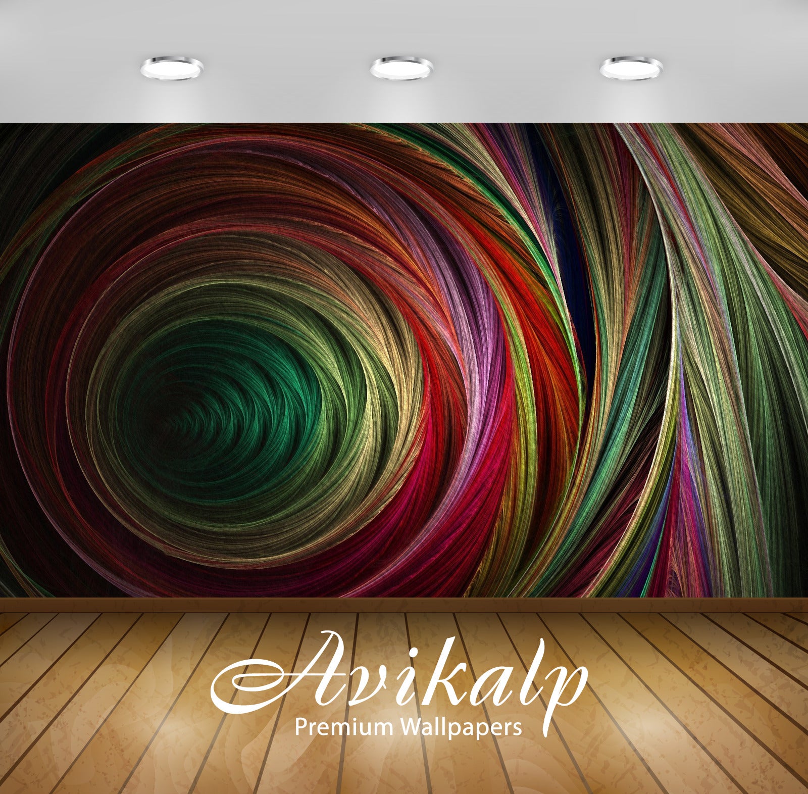 Avikalp Exclusive Awi4646 Striped Abyss Full HD Wallpapers for Living room, Hall, Kids Room, Kitchen