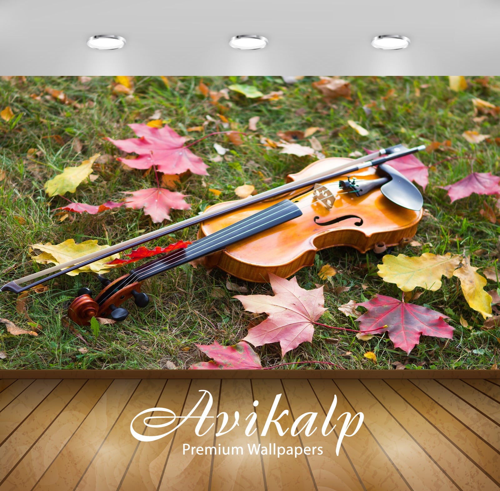 Avikalp Exclusive Awi4684 Autumn Music Instrument Song Full HD Wallpapers for Living room, Hall, Kid