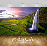 Avikalp Exclusive Awi4792 Iceland Waterfall Nature Mountain Full HD Wallpapers for Living room, Hall