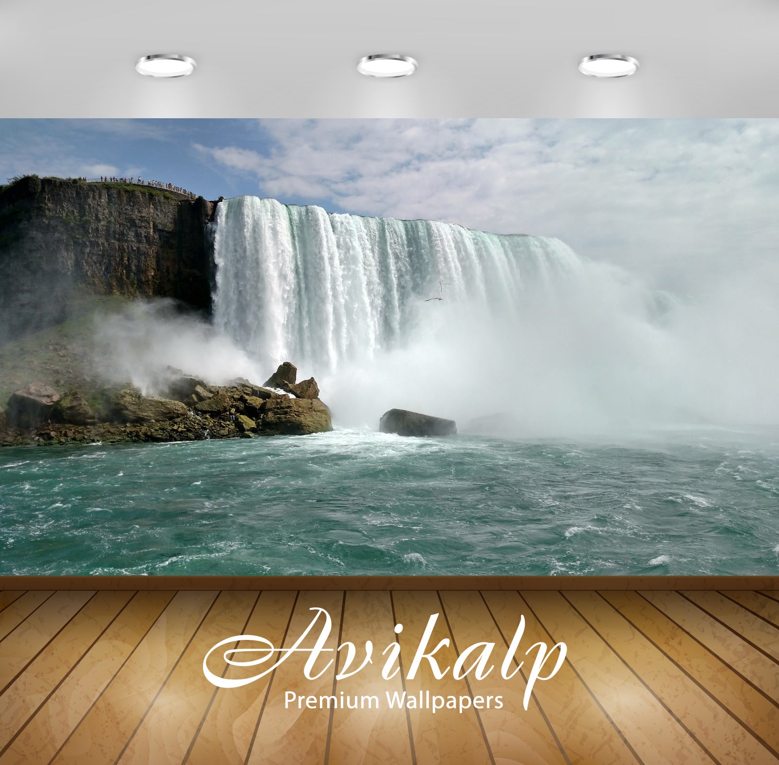 Avikalp Exclusive Awi4832 Niagara Falls Waterfall Nature Mountain Full HD Wallpapers for Living room
