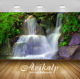 Avikalp Exclusive Awi4933 Waterfall Nature Mountain Full HD Wallpapers for Living room, Hall, Kids R