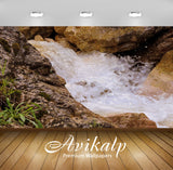 Avikalp Exclusive Awi5015 Waterfall Mountain Full HD Wallpapers for Living room, Hall, Kids Room, Ki