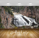 Avikalp Exclusive Awi5016 Waterfall Mountain Full HD Wallpapers for Living room, Hall, Kids Room, Ki