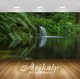Avikalp Exclusive Awi5041 Waterfall Mountain Full HD Wallpapers for Living room, Hall, Kids Room, Ki