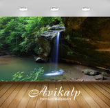 Avikalp Exclusive Awi5053 West Virginia Waterfall Mountain Full HD Wallpapers for Living room, Hall,