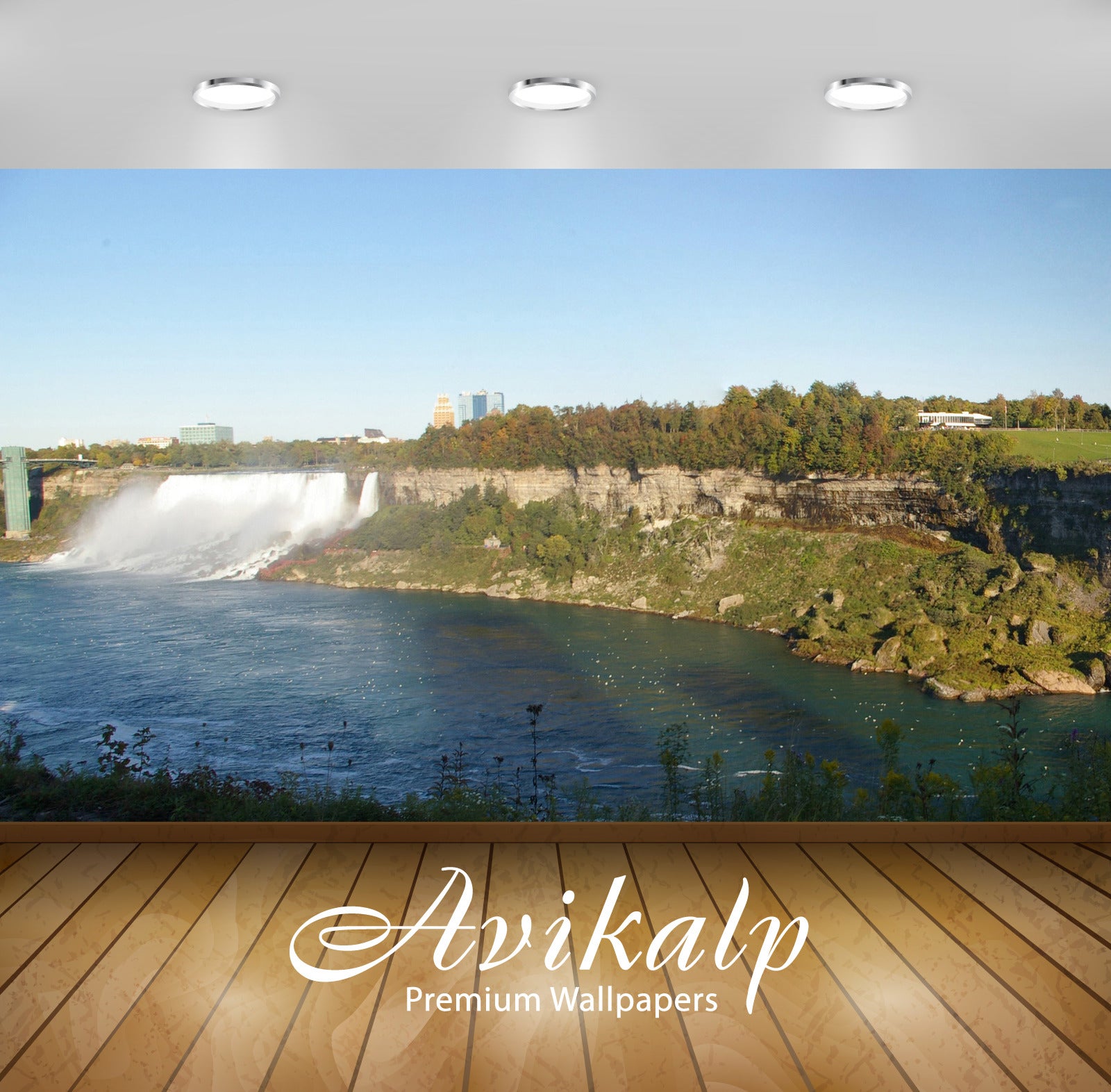 Avikalp Exclusive Awi5098 American Falls And Bridal Veil Falls Nature Full HD Wallpapers for Living
