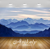 Avikalp Exclusive Awi5248 Blue Mountain Range Nature Full HD Wallpapers for Living room, Hall, Kids