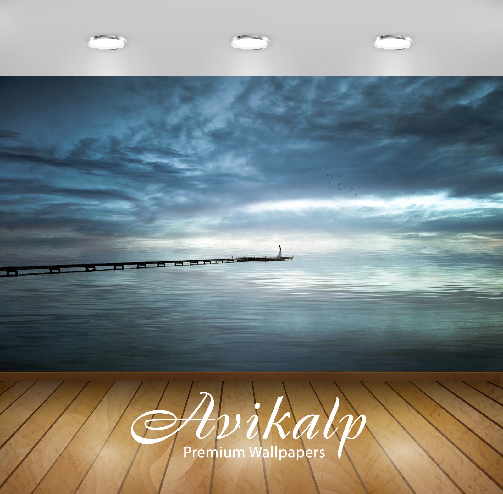 Avikalp Exclusive Awi5270 Bride On The Pier Looking Towards The Amazing Horizon Nature Full HD Wallp
