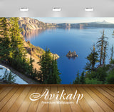 Avikalp Exclusive Awi5361 Crater Lake Oregon Nature Full HD Wallpapers for Living room, Hall, Kids R