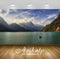 Avikalp Exclusive Awi5721 Lonesome Small Boat On The Lake Surrounded By The Mountains Nature Full HD