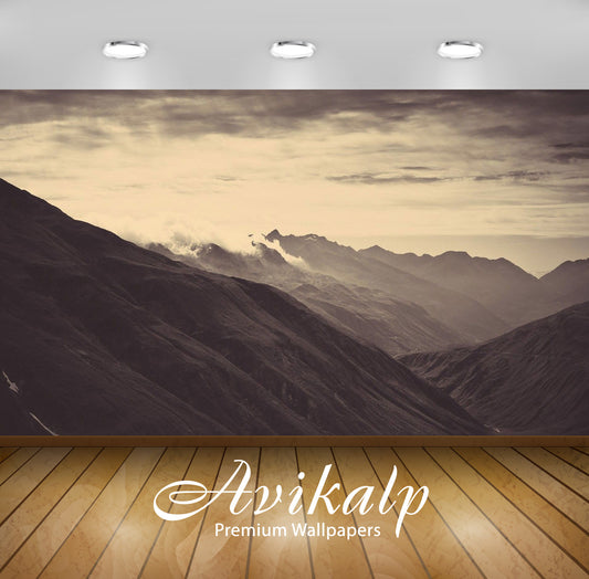 Avikalp Exclusive Awi5839 Mountain Valley Nature Full HD Wallpapers for Living room, Hall, Kids Room