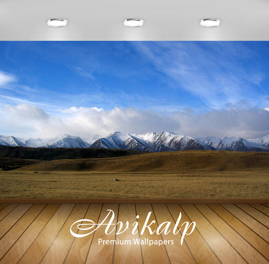 Avikalp Exclusive Awi5854 New Zealand Mountain Range Nature Full HD Wallpapers for Living room, Hall