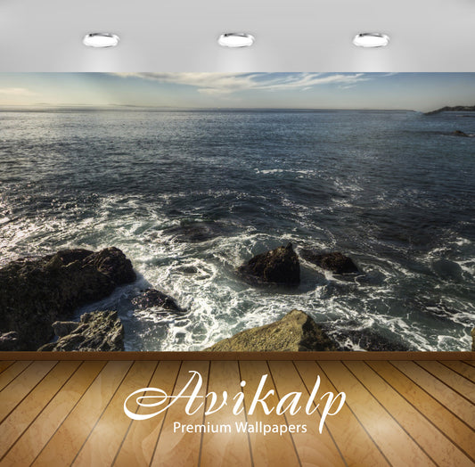 Avikalp Exclusive Awi5856 Newport Beach Nature Full HD Wallpapers for Living room, Hall, Kids Room,