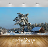 Avikalp Exclusive Awi5863 Old Houses In The Snowy Forest Nature Full HD Wallpapers for Living room,