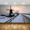 Avikalp Exclusive Awi5864 Old Windmill On A Snowy Field Nature Full HD Wallpapers for Living room, H