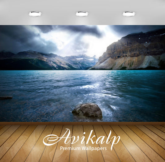 Avikalp Exclusive Awi5866 Opal Lake Nature Full HD Wallpapers for Living room, Hall, Kids Room, Kitc