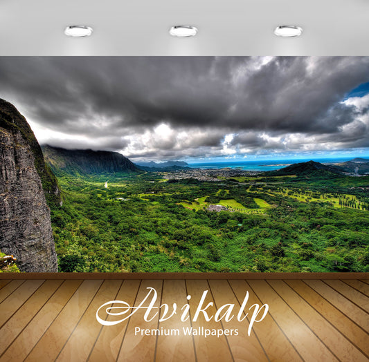 Avikalp Exclusive Awi5875 Pali Nature Full HD Wallpapers for Living room, Hall, Kids Room, Kitchen,
