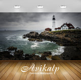 Avikalp Exclusive Awi5938 Portland Head Light Nature Full HD Wallpapers for Living room, Hall, Kids