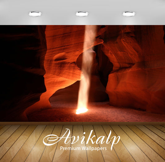 Avikalp Exclusive Awi5961 Ray Of Sun Through The Canyon Nature Full HD Wallpapers for Living room, H