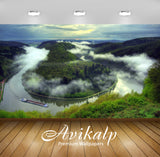 Avikalp Exclusive Awi5989 River Bend Nature Full HD Wallpapers for Living room, Hall, Kids Room, Kit