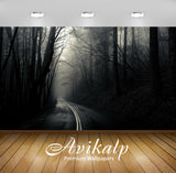Avikalp Exclusive Awi6022 Road Through The Dark Woods Nature Full HD Wallpapers for Living room, Hal