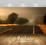 Avikalp Exclusive Awi6029 Road Towards The Foggy Trees Nature Full HD Wallpapers for Living room, Ha
