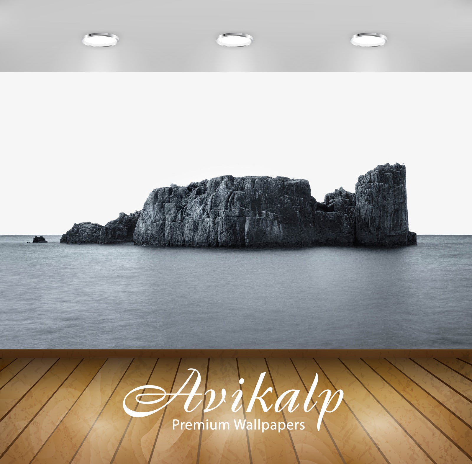 Avikalp Exclusive Awi6062 Rocky Island Nature Full HD Wallpapers for Living room, Hall, Kids Room, K