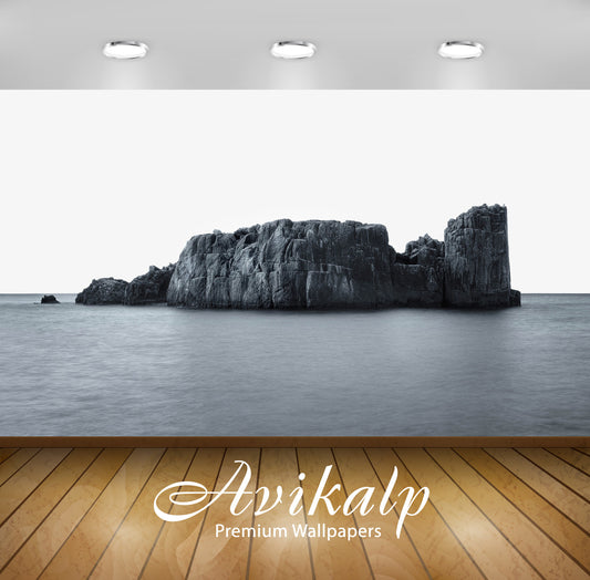 Avikalp Exclusive Awi6062 Rocky Island Nature Full HD Wallpapers for Living room, Hall, Kids Room, K