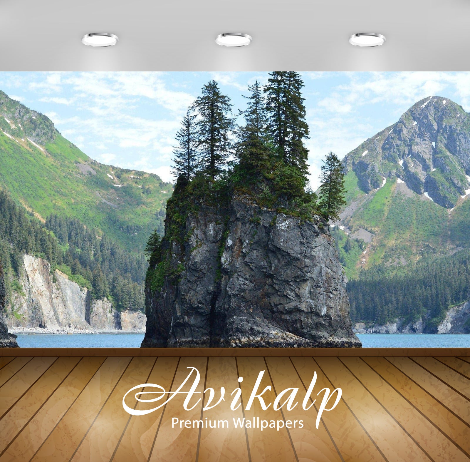 Avikalp Exclusive Awi6063 Rocky Island In Kenai Fjords National Park Nature Full HD Wallpapers for L