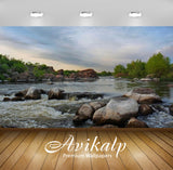 Avikalp Exclusive Awi6106 Rocky River Nature Full HD Wallpapers for Living room, Hall, Kids Room, Ki